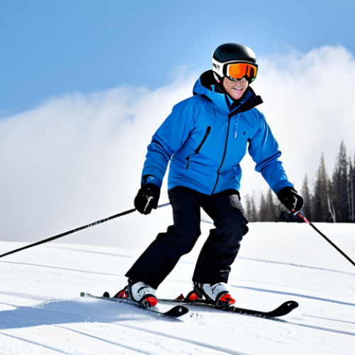 Home 16 스키 강사로서 자주 접하는 문제 해결법 - Overcoming Fear**
"A beginner skier in appropriate winter clothing, practicing on a gentle slope, f...