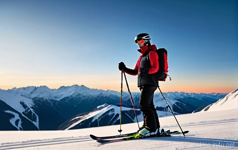 스키 강사 실기 시험 팁 - An experienced female ski instructor patiently guiding a male student on a moderately challenging sl... 스키 강사 실기 시험 팁 - An experienced female ski instructor patiently guiding a male student on a moderately challenging sl...