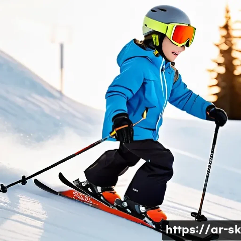 스키 강사의 어린이 수업 기술 - **First Skiing Steps with Dad**
A heartwarming scene featuring a young child, about 5-6 years ol...