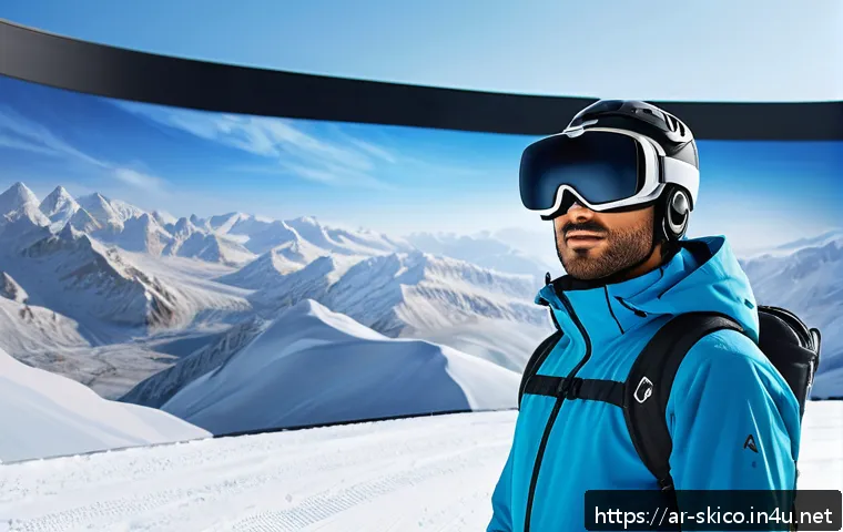스키 강사의 글로벌 트렌드 활용 - A detailed scene of a modern ski training facility in the Arabian Peninsula, featuring a young Arab ...