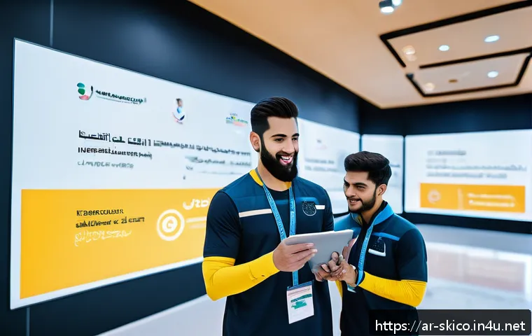 스키 강사의 비즈니스 개발 전략 - A modern digital training session scene set in a bright, contemporary indoor sports studio in Dubai,...