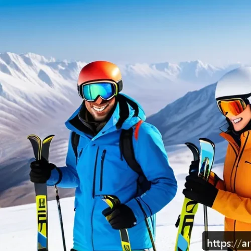 스키 강사의 자격증 취득 팁 - A professional ski instructor training session on a snowy mountain slope in the Arabian Peninsula, f...